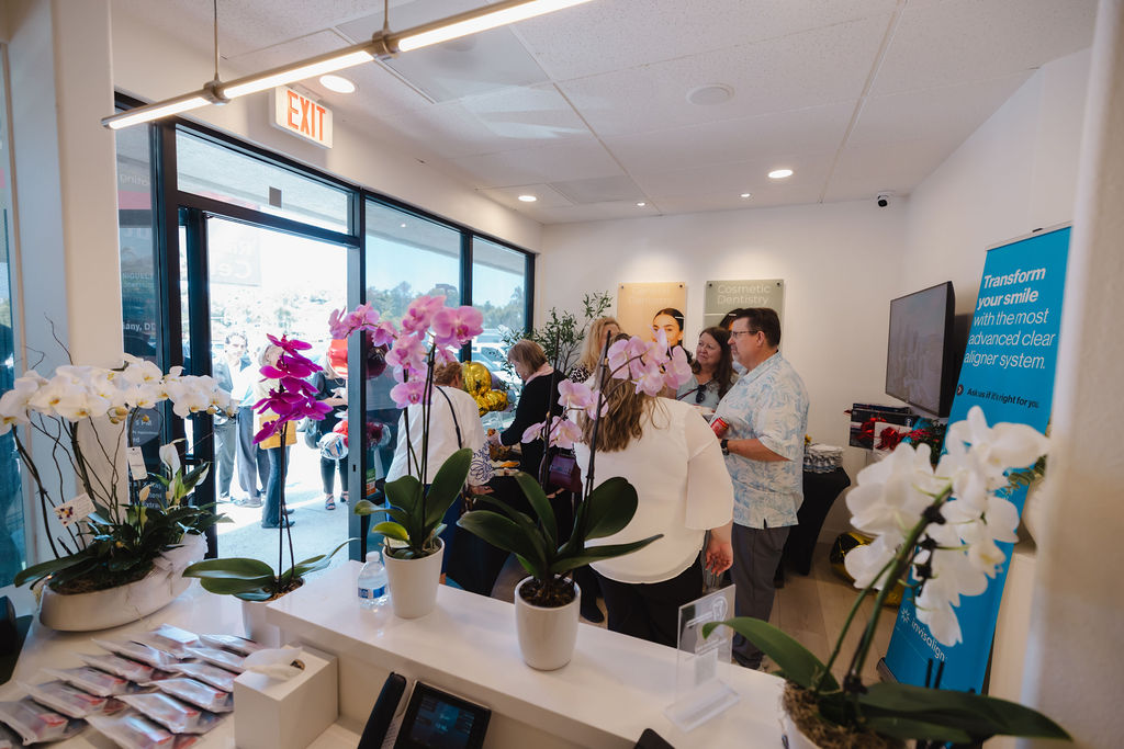 Laguna Niguel Dental patients and families at the grand opening of our newly renovated office