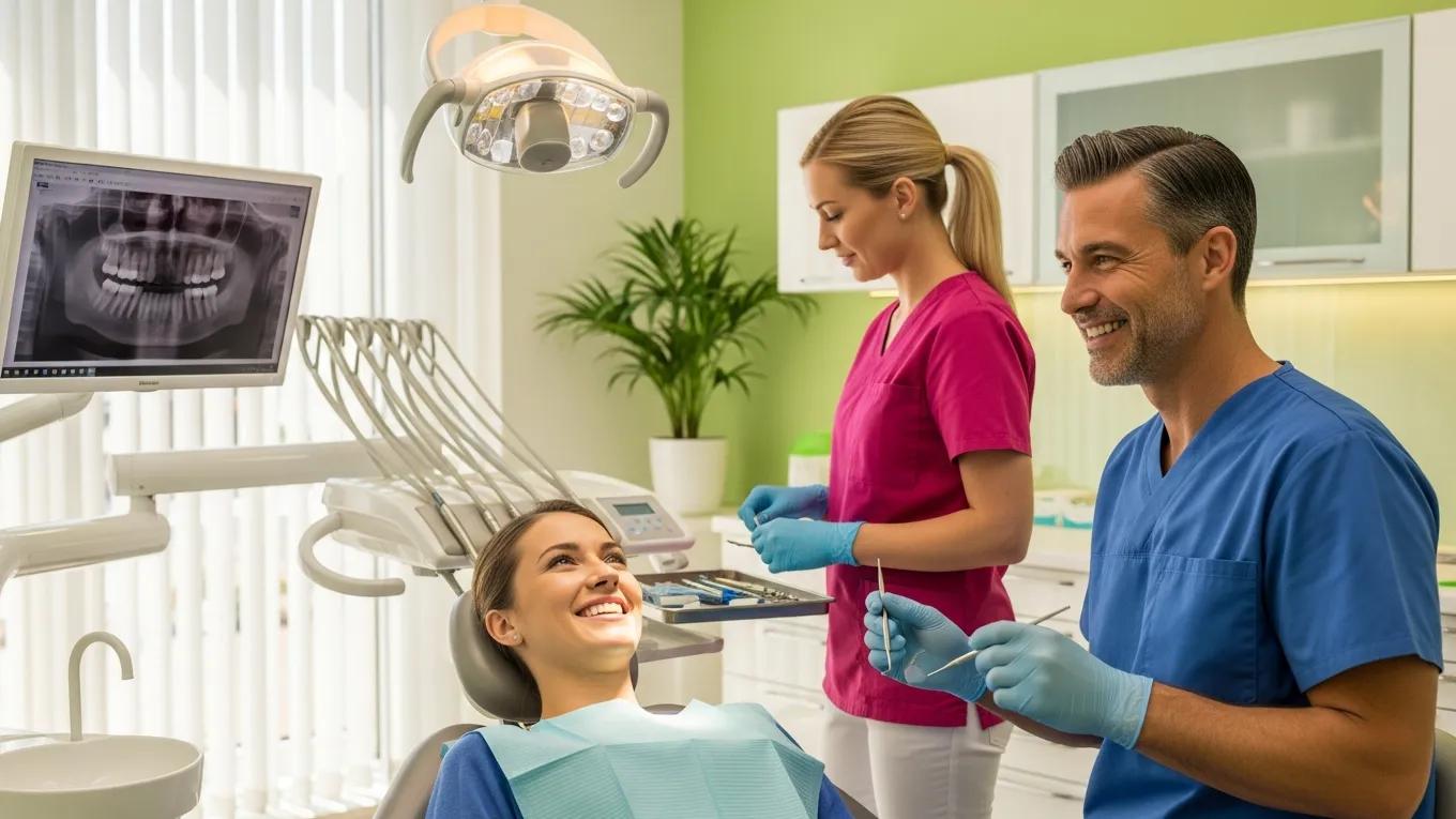 Patient in a dental chair at Laguna Niguel Dental, preparing for a root canal procedure in a comforting environment