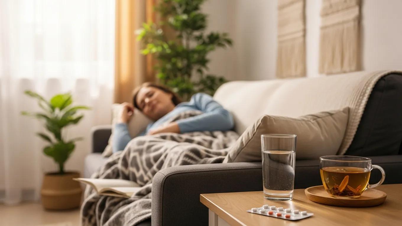 Patient resting at home after a root canal procedure, highlighting the importance of recovery and aftercare
